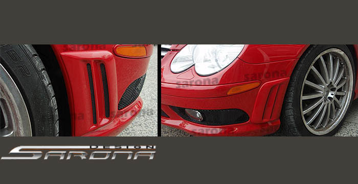 Custom Mercedes SL Air Scoops  Convertible (2003 - 2008) - $225.00 (Manufacturer Sarona, Part #MB-001-AD)